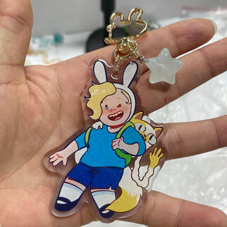 Fionna and Cake Keychain